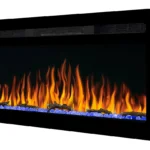 Электрокамин настенный / встраиваемый ArtiFlame AF27WR с обогревом и звуком горения огня