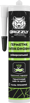 Герметик силиконовый универсальный 280 мл ТМ GRIZZLY прозрачный