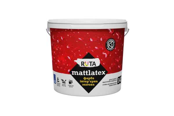 Mattlatex фарба інтер'єрна матова RUTA 1,4кг
