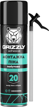 Монтажная бытовая пена 20 л ТМ GRIZZLY