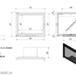 Дверцы чугунные AMELIA 750х607 Kratki