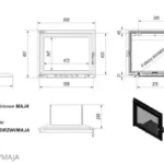 Дверцы чугунные MAJA 600х491 Kratki