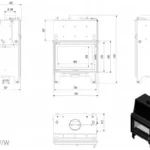 Каминная топка Kratki AQUARIO O12 PW (12,0 кВт)