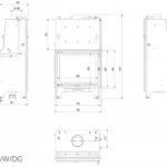 Каминная топка Kratki AQUARIO A18 PW GLASS (18,0 кВт)