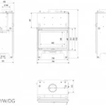 Каминная топка Kratki AQUARIO O12 PW GLASS (12,0 кВт)