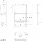 Каминная топка Kratki AQUARIO O16 PW GLASS (16,0 кВт)