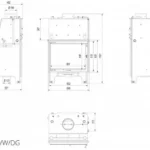 Камінна топка Kratki AQUARIO Z10 PW GLASS (10,0 кВт)