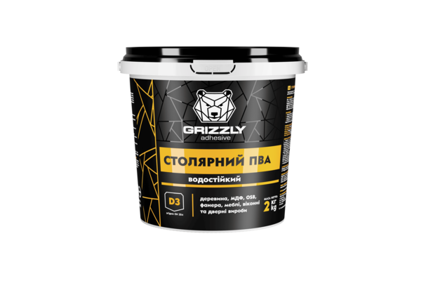 Столярний ПВА ТМ GRIZZLY 0,5кг