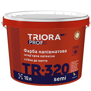 TR-320 semi Фарба напівматова інтер’єрна ТМ TRIORA Prof 10л