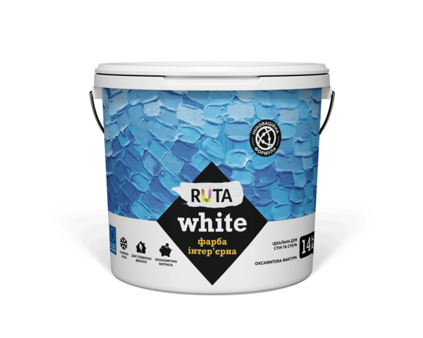 WHITE фарба для стель і стін RUTA 1,4кг