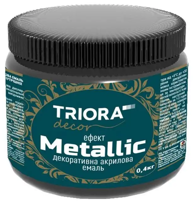 Емаль акрилова Темне срібло декоративна Triora, 0,4 кг, 946