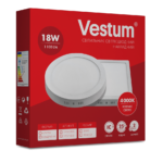 Круглий світлодіодний накладний світильник Vestum 18W 4000K 220V 1-VS-5303
