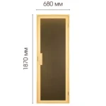 Двері для лазні та сауни Tesli DUO Sateen 1900 х 700
