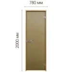 Двері міжкімнатні - Tesli Aqua Bronze Sateen 2000х800