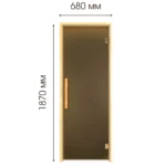 Двері для лазні та сауни Tesli Steel Magnetic 1900х700