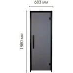 Двері для хамаму Tesli Antalya Black 1900х700
