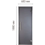 Двері для хамаму Tesli Antalya Graphite Sateen 1900x700
