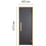 Двері для лазні та сауни Tesli Lux Graphite 1900х700