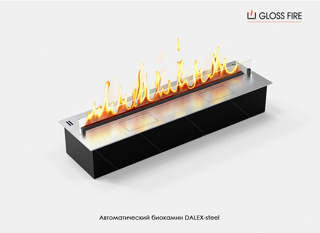 Автоматичний біокамін Gloss Fire Dalex steel-шліфований