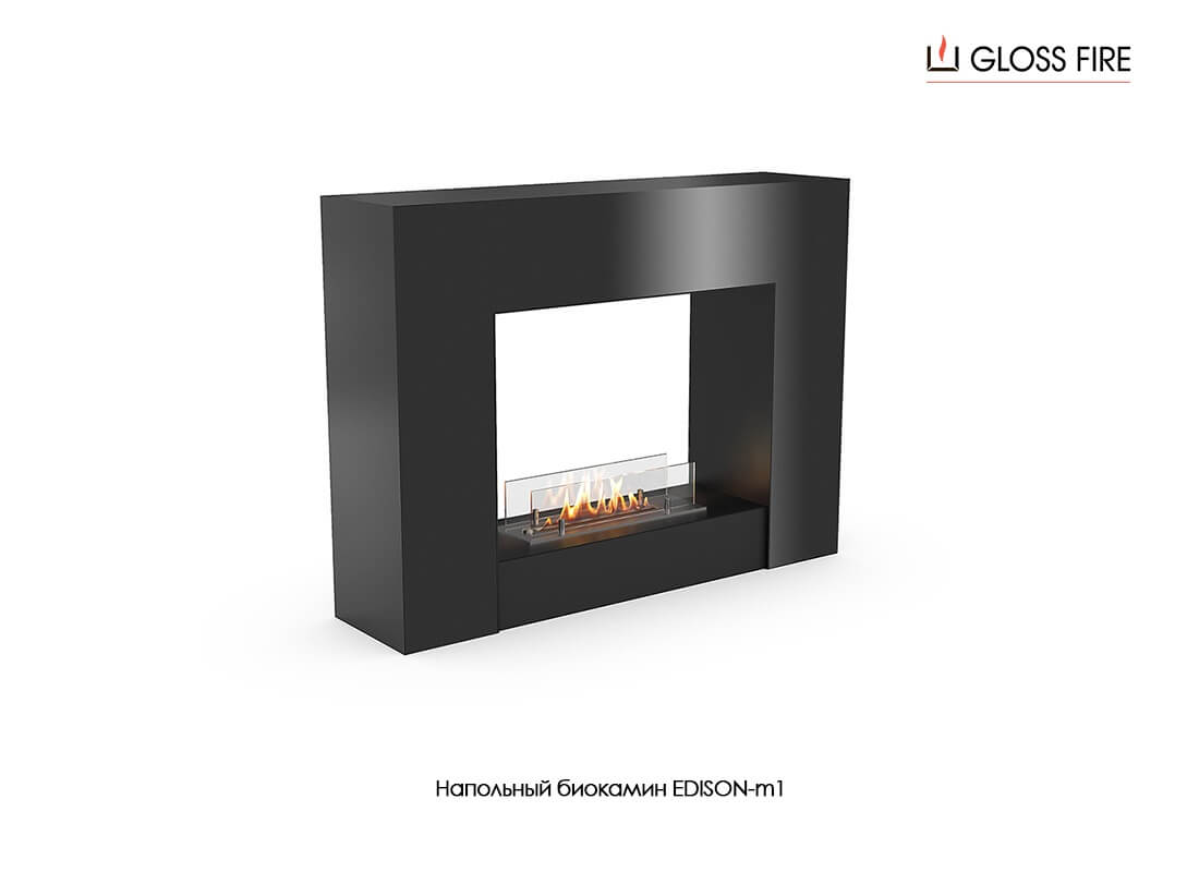 Біокамін підлоговий Gloss Fire Edison-m1