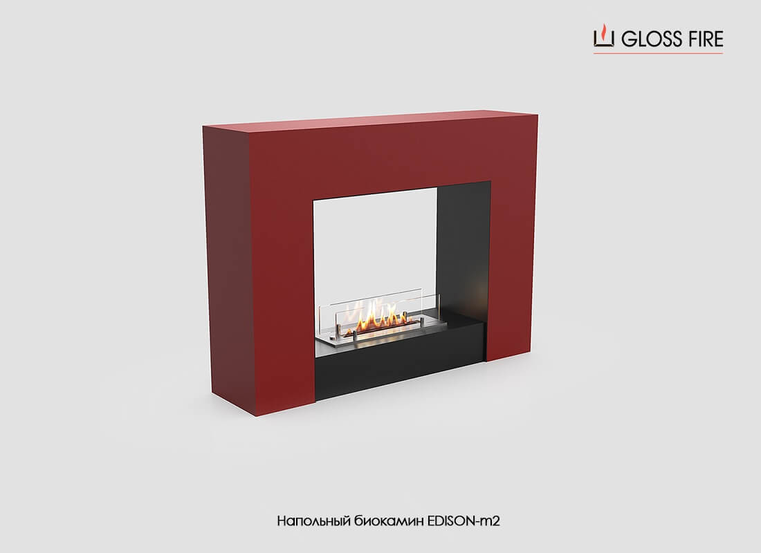 Напольный биокамин Gloss Fire Edison-m2
