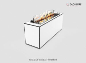 Біокамін підлоговий Gloss Fire Render-m2