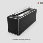 Биокамин напольный Gloss Fire Render-m2