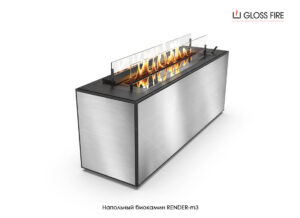 Біокамін підлоговий Gloss Fire Render-m3