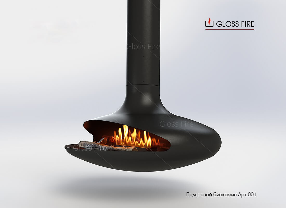 Підвісний автоматичний біокамін Gloss Fire – Арт.001