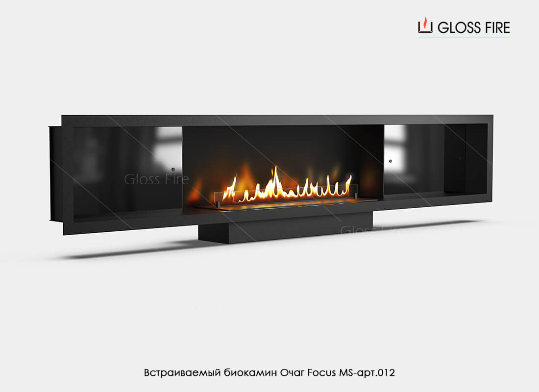 Вбудований біокамін Gloss Fire Очаг Focus MS-арт.012