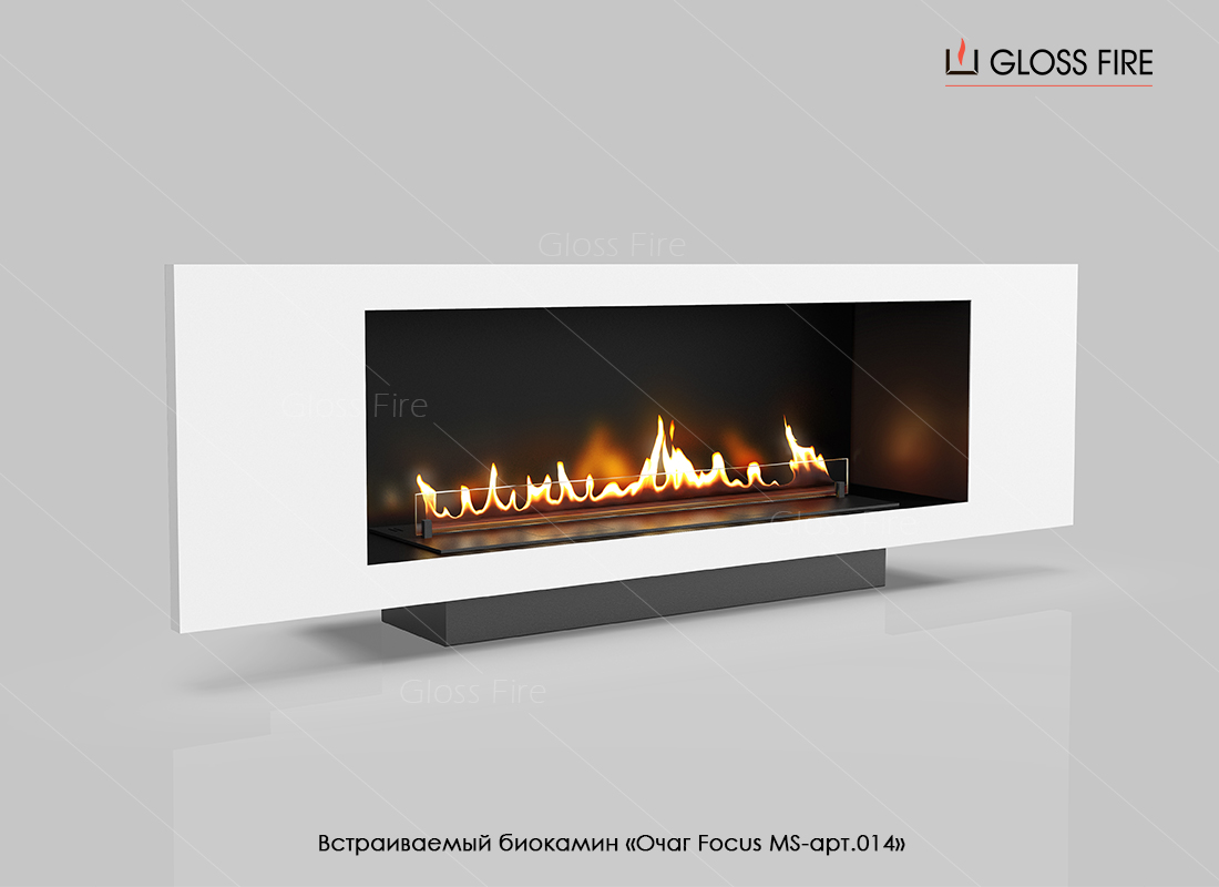 Вбудований біокамін Gloss Fire Очаг Focus MS-арт.014