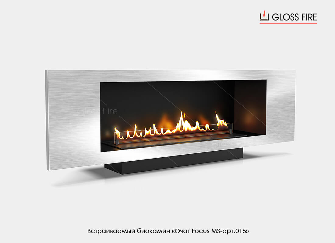 Вбудований біокамін Gloss Fire Очаг Focus MS-арт.015