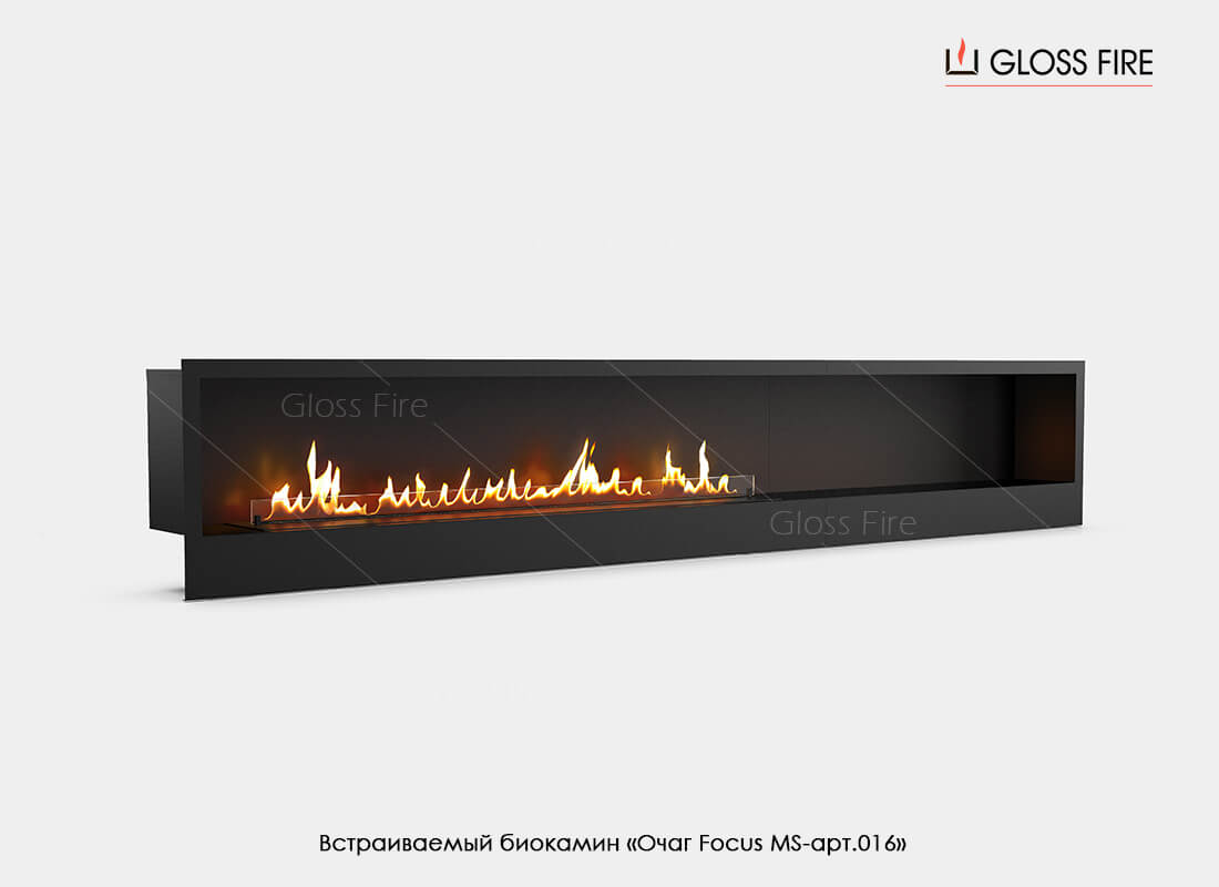 Вбудований біокамін Gloss Fire Очаг Focus MS-арт.016
