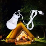 USB LED Лампа 3 Ват з кабелем 0,9 м. Портативна світлодіодна USB лампочка від павербанка 3W, світильник підсвічування ліхтарик нічник Біла