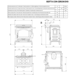 Піч La Nordica ISOTTA CON CERCHI EVO Anthracite Black
