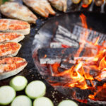 Гриль мангал, барбекю HOLLA GRILL Black Wide велика відкрита тумба