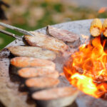 Гриль мангал, барбекю HOLLA GRILL Black Wide велика відкрита тумба