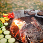 Гриль-мангал, барбекю HOLLA Open GRILL Rust тумба відкрита