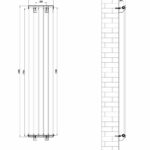 Дизайнерский вертикальный радиатор отопления ARTTIDESIGN Livorno 5/1800/340/50 белый матовий
