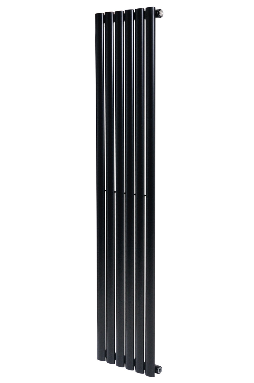 Вертикальный дизайнерский радиатор отопления ARTTIDESIGN Rimini 6/1500/354/50 чёрный матовий