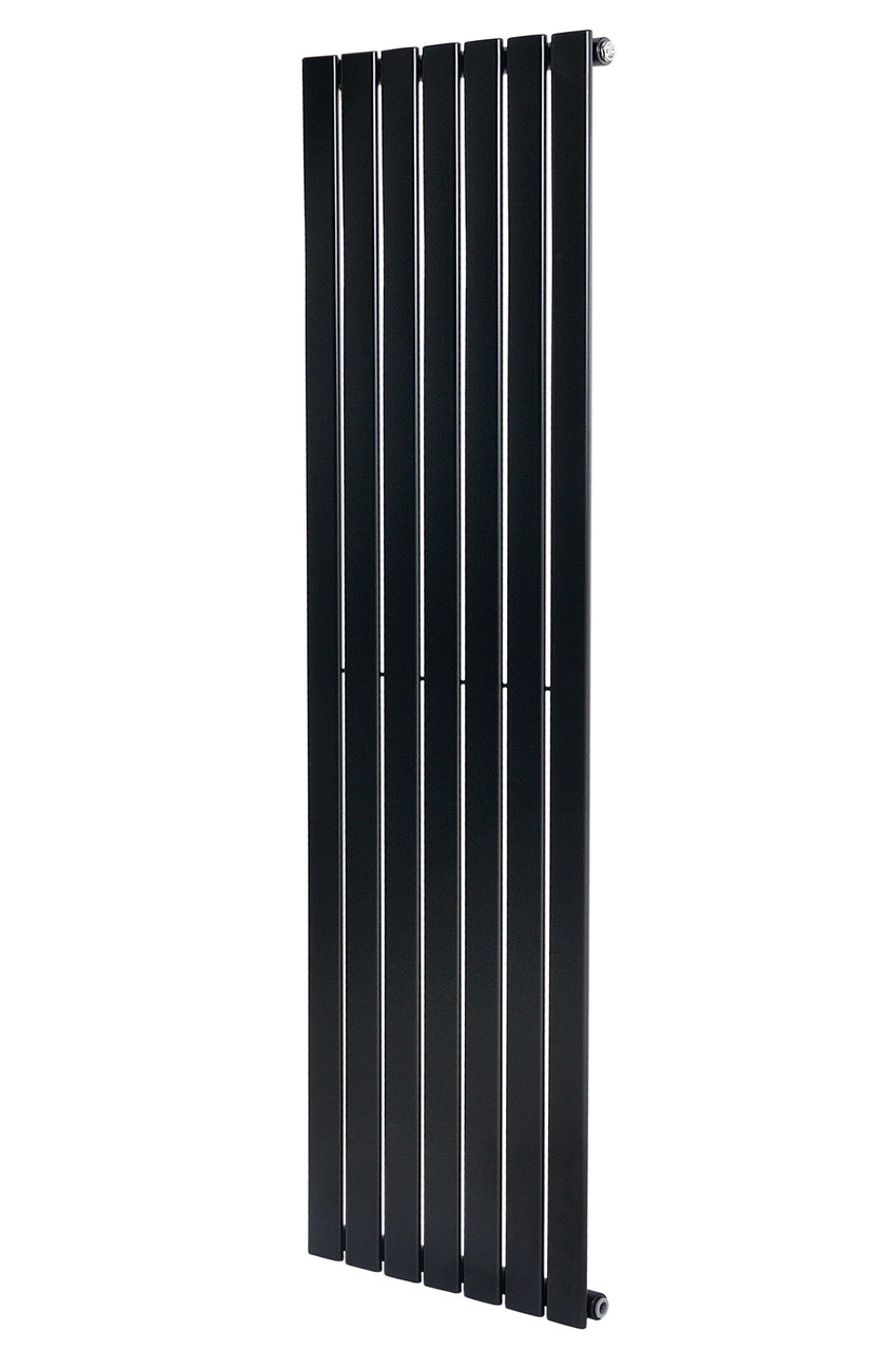 Вертикальный дизайнерский радиатор отопления ARTTIDESIGN Livorno 7/2000/476/50 чёрный матовий