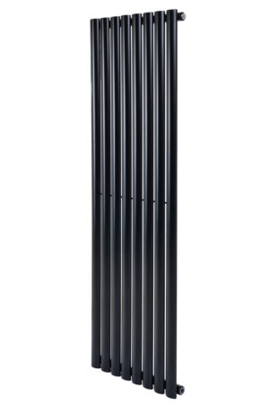 Дизайнерский вертикальный радиатор отопления ARTTIDESIGN Rimini 8/1500/472/50 чёрный матовый