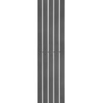 Вертикальный дизайнерский радиатор отопления ARTTIDESIGN Livorno 5/1800/340/50 серый матовий