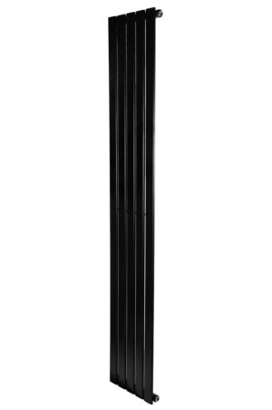 Вертикальный дизайнерский радиатор отопления ARTTIDESIGN Livorno 5/1600/340/50 чёрный матовий