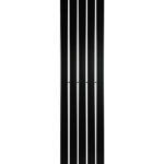 Вертикальный дизайнерский радиатор отопления ARTTIDESIGN Livorno 5/1600/340/50 чёрный матовий