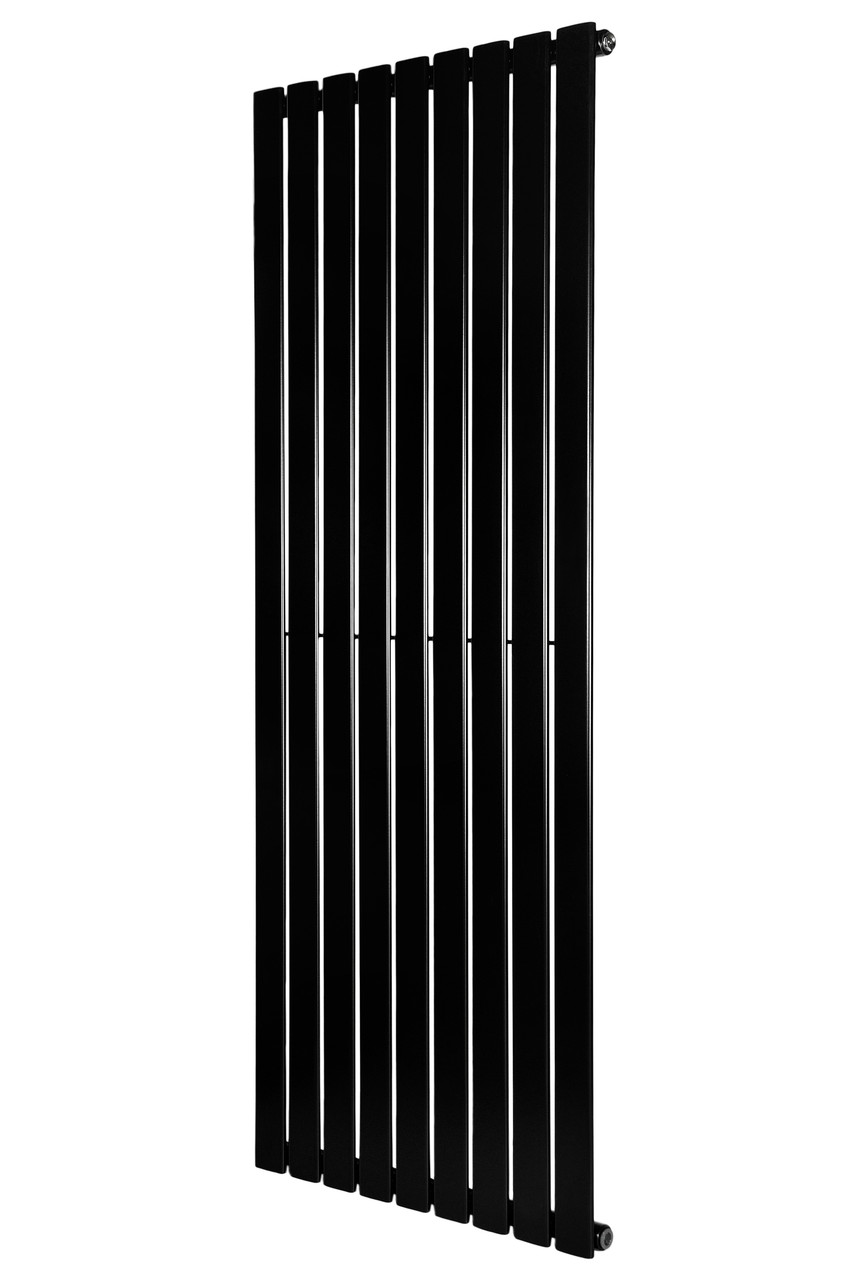 Вертикальный дизайнерский радиатор отопления ARTTIDESIGN Livorno 9/1800/612/50 чёрный матовий