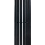 Вертикальный дизайнерский радиатор отопления ARTTIDESIGN Livorno 6/2000/408/50 чёрный матовый