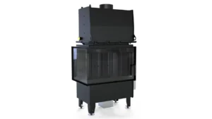 Камінна топка з водяним контуром Defro Home RIVA SM BL SHORT (чорний шамот)