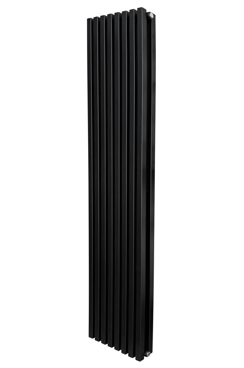 Вертикальный дизайнерский радиатор отопления ARTTIDESIGN Ancona II 8/1800/368 черный матовый