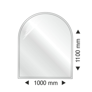 Полукруглое стеклянное основание 1000x1100mm
